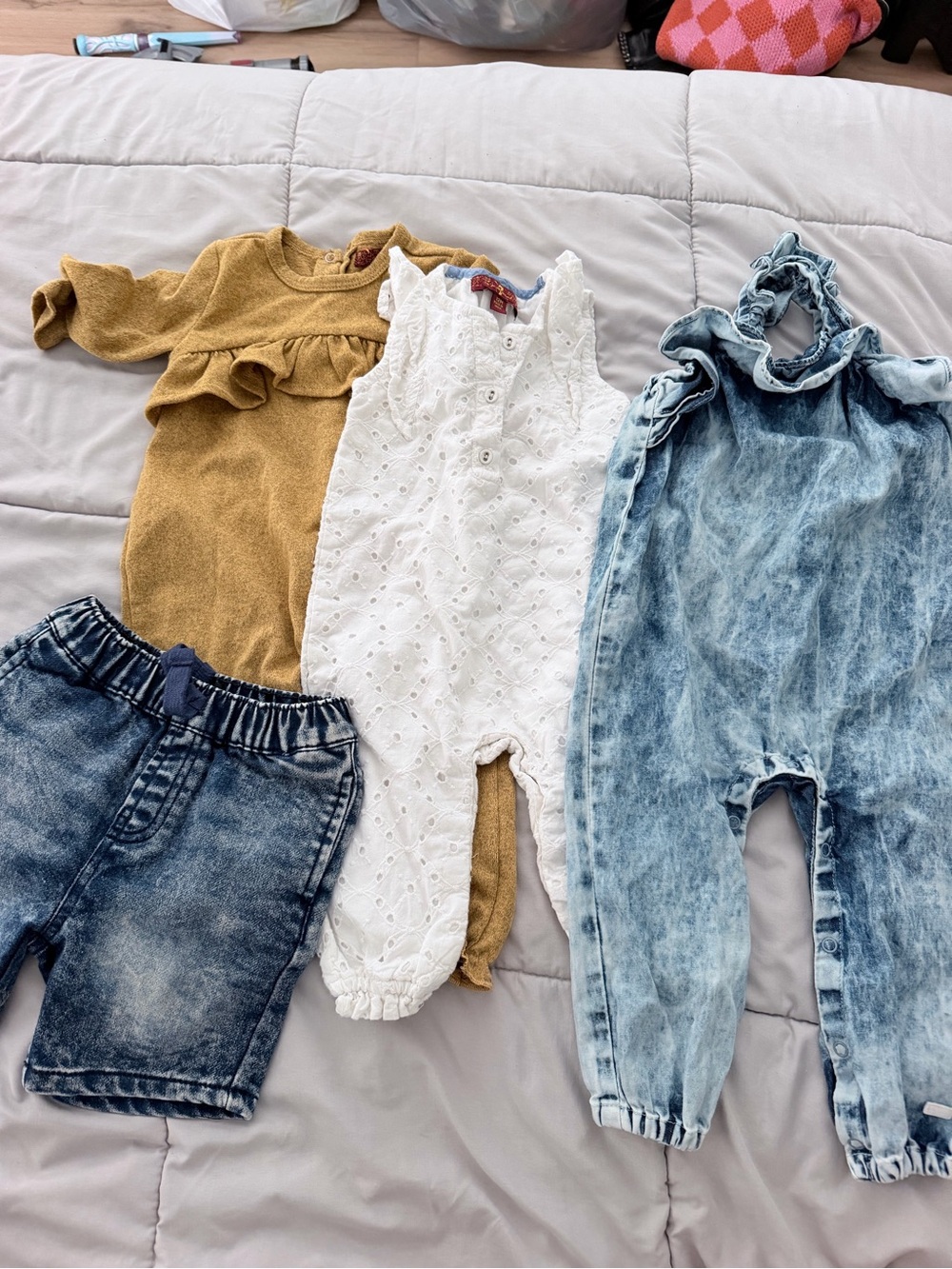 7 For All Mankind Baby Girl Jumpsuit Bundle